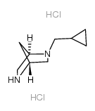 (1S,4s)-(+)-2-环丙基甲基-2,5-二氮杂双环[2.2.1]庚烷双盐酸盐结构式