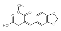 Butanedioicacid, 2-(1,3-benzodioxol-5-ylmethylene)-, 1-methyl ester Structure