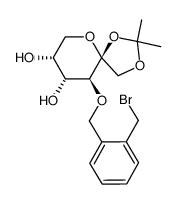3-O-(2-bromomethyl)benzyl-1,2-O-isopropylidene-β-D-fructopyranose结构式
