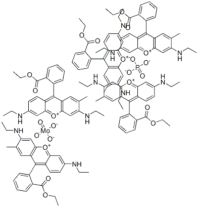 Xanthylium, 9-[2-(ethoxycarbonyl)phenyl]-3,6-bis(ethylamino)-2-methyl-, molybdatephosphate structure