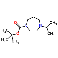 2-Methyl-2-propanyl 4-isopropyl-1,4-diazepane-1-carboxylate结构式