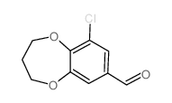 9-CHLORO-3,4-DIHYDRO-2H-1,5-BENZODIOXEPINE-7-CARBALDEHYDE结构式