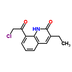 2(1H)-Quinolinone,8-(chloroacetyl)-3-ethyl- (9CI)结构式