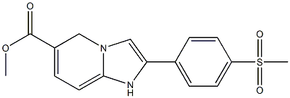 methyl 2-(4-(methylsulfonyl)phenyl)-1H-imidazo[1,2-a]pyridine-6-carboxylate Structure