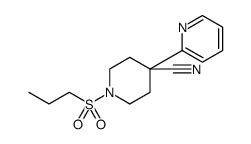 1-(Propylsulfonyl)-4-(pyridin-2-yl)piperidine-4-carbonitrile结构式