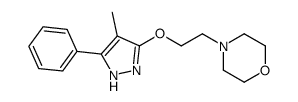 4-[2-[(4-methyl-5-phenyl-1H-pyrazol-3-yl)oxy]ethyl]morpholine结构式