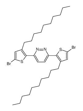 3,6-bis(5-bromo-3-decylthiophen-2-yl)pyridazine结构式