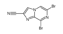 6,8-Dibromoimidazo[1,2-a]pyrazine-2-carbonitrile结构式