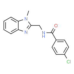 4-chloro-N-((1-methyl-1H-benzo[d]imidazol-2-yl)methyl)benzamide Structure