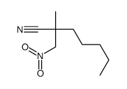 2-methyl-2-(nitromethyl)heptanenitrile Structure