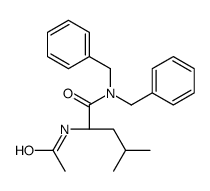 (2S)-2-acetamido-N,N-dibenzyl-4-methylpentanamide结构式