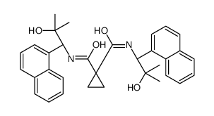 1-N,1-N'-bis[(1R)-2-hydroxy-2-methyl-1-naphthalen-1-ylpropyl]cyclopropane-1,1-dicarboxamide Structure