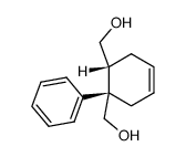 ((1S,6R)-6-Hydroxymethyl-1-phenyl-cyclohex-3-enyl)-methanol结构式