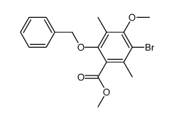 methyl 2-benzyloxy-5-bromo-4-methoxy-3,6-dimethylbenzoate结构式