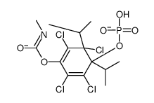 [2,3,5,6-tetrachloro-4-(methylcarbamoyloxy)-1,6-di(propan-2-yl)cyclohexa-2,4-dien-1-yl] phosphate Structure