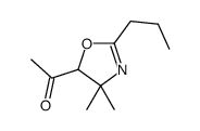 1-(4,4-dimethyl-2-propyl-5H-1,3-oxazol-5-yl)ethanone结构式