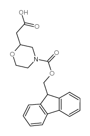 2-[4-(9H-芴-9-基甲氧基羰基)吗啉-2-基]乙酸结构式