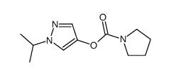 (1-propan-2-ylpyrazol-4-yl) pyrrolidine-1-carboxylate结构式