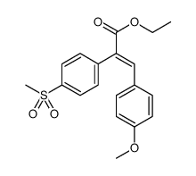 Benzeneacetic acid, α-[(4-methoxyphenyl)methylene]-4-(methylsulfonyl)-, ethyl ester, (αE) Structure