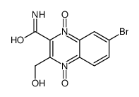 7-bromo-3-(hydroxymethyl)-4-oxido-1-oxoquinoxalin-1-ium-2-carboxamide Structure