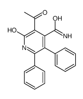 3-acetyl-2-oxo-5,6-diphenyl-1H-pyridine-4-carboxamide结构式