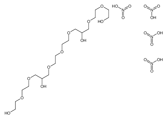 1-[2-(2-hydroxyethoxy)ethoxy]-3-[2-[2-[2-hydroxy-3-[2-(2-hydroxyethoxy)ethoxy]propoxy]ethoxy]ethoxy]propan-2-ol,nitric acid结构式
