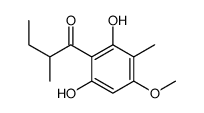 1-(2,6-dihydroxy-4-methoxy-3-methylphenyl)-2-methylbutan-1-one结构式