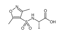 Alanine, N-(3,5-dimethyl-4-isoxazolylsulfonyl) Structure