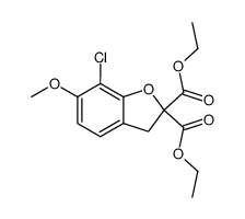 diethyl 7-chloro-2,3-dihydro-6-methoxybenzofuran-2,2-dicarboxylate结构式