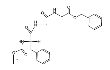 [2-((S)-2-tert-Butoxycarbonylamino-3-phenyl-propionylamino)-acetylamino]-acetic acid benzyl ester Structure