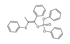 1-phenyl-2-phenylthio-1-propenyl diphenyl phosphate结构式