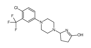 5-[4-[4-chloro-3-(trifluoromethyl)phenyl]piperazin-1-yl]pyrrolidin-2-one结构式