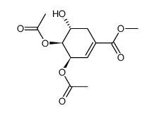 (1S,2R,6R)-6-hydroxy-4-(methoxycarbonyl)cyclohex-3-ene-1,2-diyl diacetate Structure
