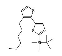 tert-butyl-[5-(3-hexylthiophen-2-yl)thiophen-2-yl]-dimethylsilane结构式