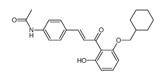 (E)-4-[3-(2-cyclohexylmethoxy-6-hydroxyphenyl)-3-oxopropene-1-yl]phenylacetamide结构式