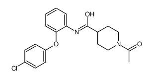 1-acetyl-N-[2-(4-chlorophenoxy)phenyl]piperidine-4-carboxamide结构式