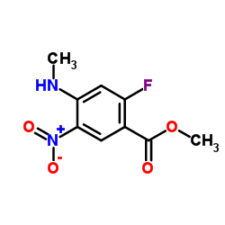 Methyl 2-fluoro-4-(methylamino)-5-nitrobenzoate结构式