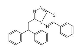 3-(2,2-diphenylethyl)-6-phenyl-[1,2,4]triazolo[3,4-b][1,3,4]thiadiazole结构式