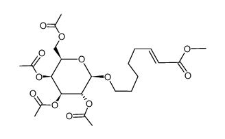 ((E)-7-methylcarbonylhept-6-enyl) 2,3,4,6-tetra-O-acetyl-β-D-galactopyranoside结构式
