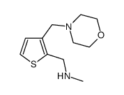 Methyl-(3-morpholin-4-ylmethyl-thiophen-2-ylmethyl)-amine结构式