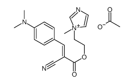 1-[2-[[2-cyano-3-[4-(dimethylamino)phenyl]-1-oxoallyl]oxy]ethyl]-1-methyl-1Himidazolium acetate Structure