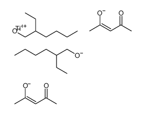 bis(2-ethylhexan-1-olato)bis(pentane-2,4-dionato-O,O')titanium structure