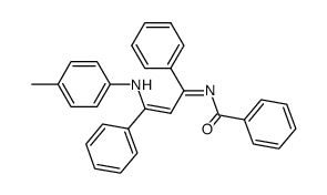 N-[(Z)-1,3-Diphenyl-3-p-tolylamino-prop-2-en-(Z)-ylidene]-benzamide结构式