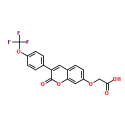 ({2-Oxo-3-[4-(trifluoromethoxy)phenyl]-2H-chromen-7-yl}oxy)acetic acid结构式