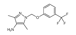 1H-Pyrazol-4-amine, 3,5-dimethyl-1-[[3-(trifluoromethyl)phenoxy]methyl]结构式