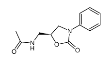 (S)-N-<<3-phenyl-2-oxo-5-oxazolidinyl>methyl>acetamide Structure