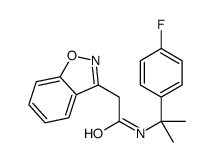 2-(1,2-benzoxazol-3-yl)-N-[2-(4-fluorophenyl)propan-2-yl]acetamide Structure
