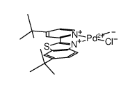 (6-tert-butyl-2-(4-tert-butyl pyridin-2-yl)-benzothiazole)PdClMe结构式