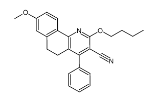 2-butoxy-8-methoxy-4-phenyl-5,6-dihydrobenzo[h]quinoline-3-carbonitrile Structure