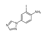 2-iodo-4-(1,2,4-triazol-1-ylmethyl)aniline结构式